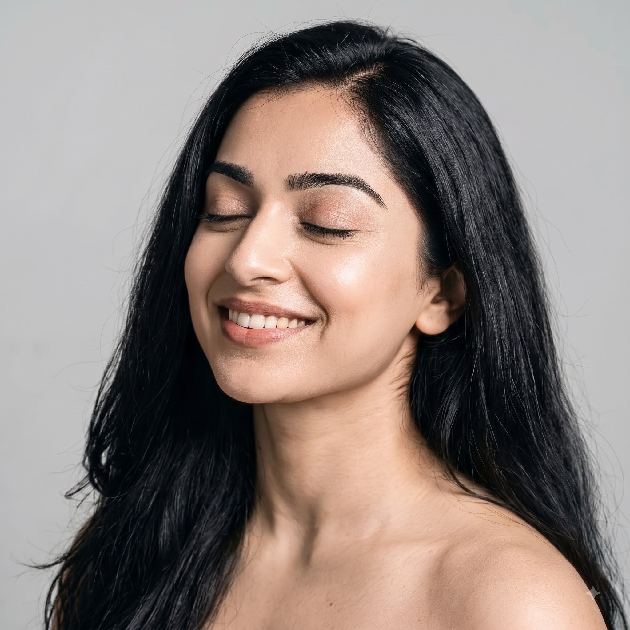 Portrait of Ananya Sen, a fictional AI fashion character
