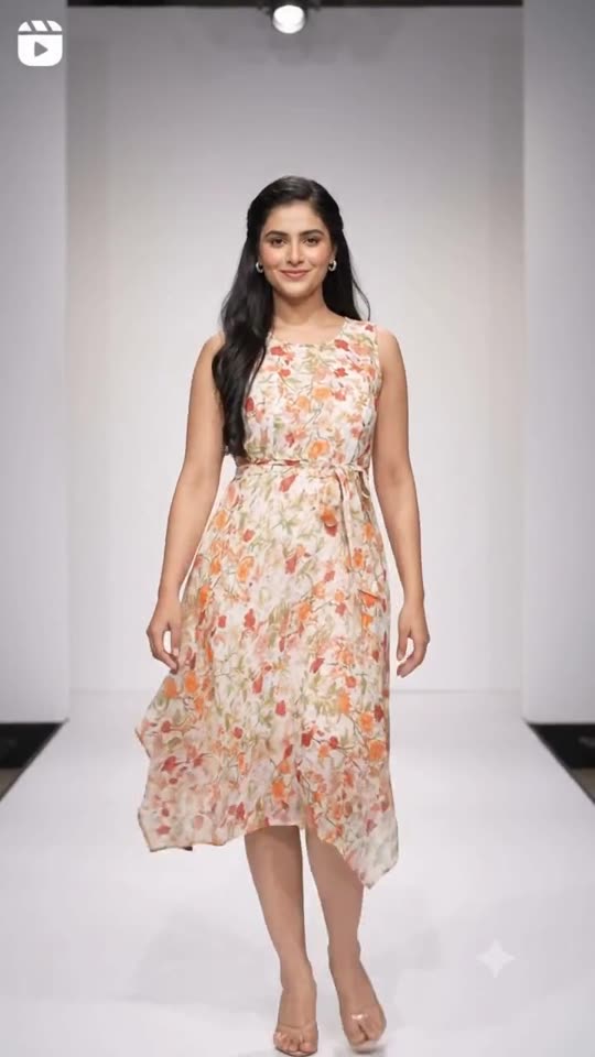 Third dress look shown in Ananya's summer Reel